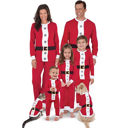 Santa Themed Family Pajama Sets-Matching Pajama