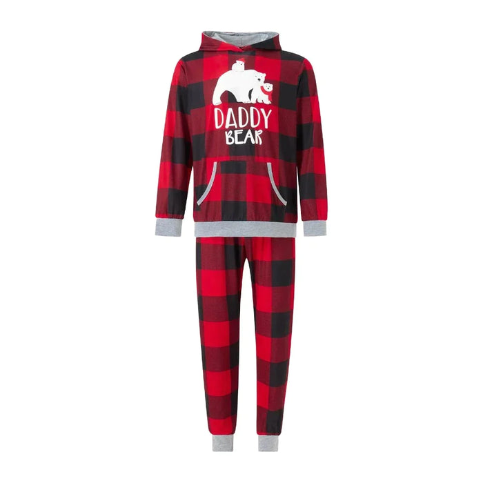 Bear Print Christmas Pajama Sets-Matching Pajama