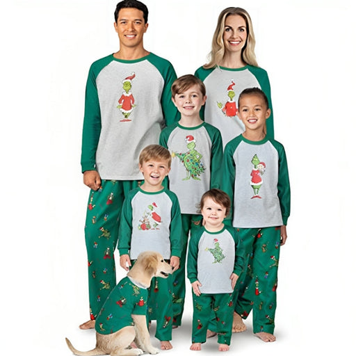 Grinch Inspired Family Pajama Sets-Matching Pajama