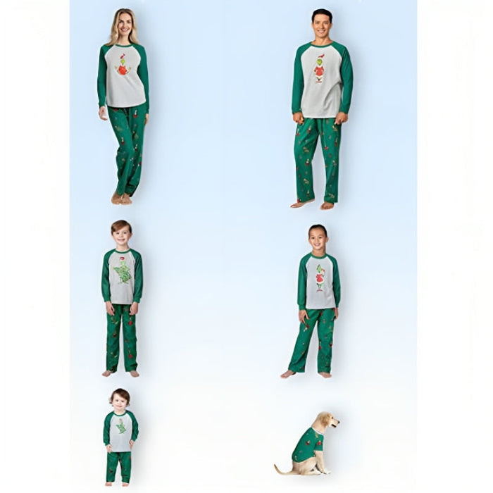 Grinch Inspired Family Pajama Sets-Matching Pajama