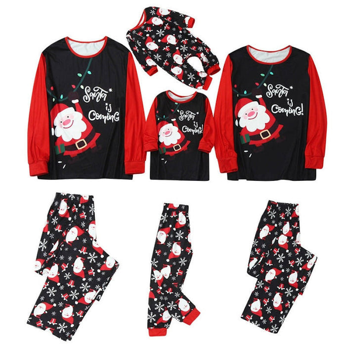 Santa Claus Christmas Pajama Sets-Matching Pajama