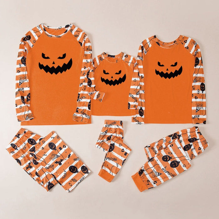 Halloween Pumpkin Family Pajama Sets-Matching Pajama