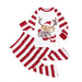 Festive Reindeer Striped Family Pajama Sets-Matching Pajama