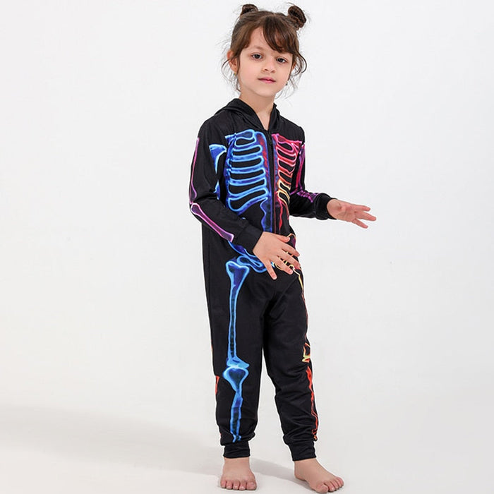 Luminous Skeleton Family Pajama Sets-Matching Pajama